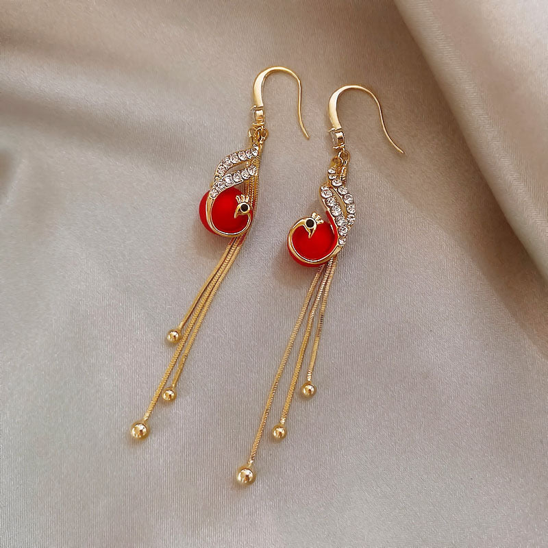 Festivalové Náušnice s Modrým Perlou